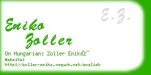 eniko zoller business card